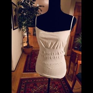 Laundry white embossed stretch tank.  Size M/L